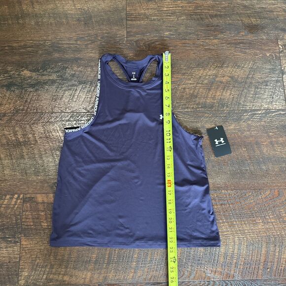 Under Armour Knockout Tank Purple White Logo Spellout Lightweight Size Small New - Picture 5 of 8